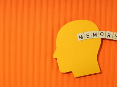 Concept of problems with memory, amnesia, space for text