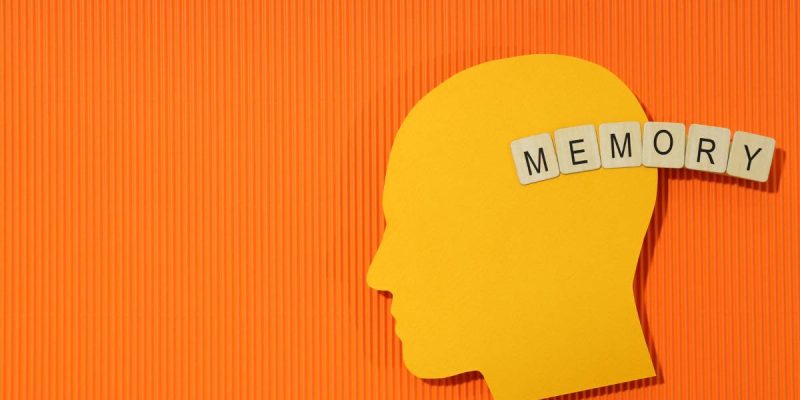 Concept of problems with memory, amnesia, space for text