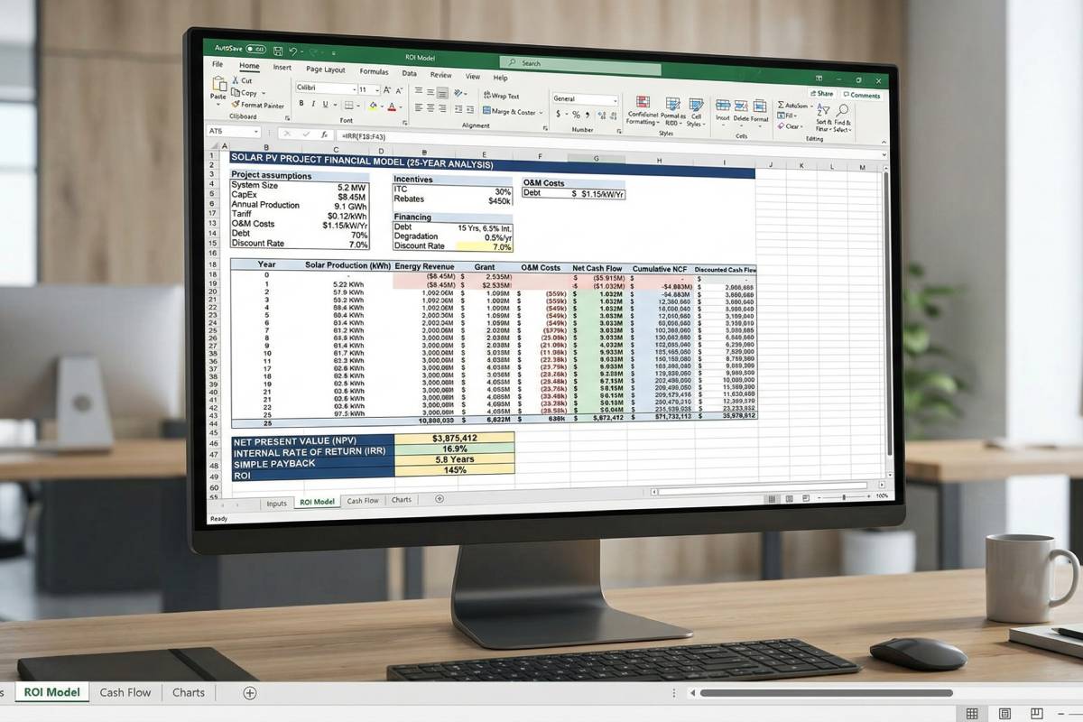 how to calculate commercial solar ROI accurately